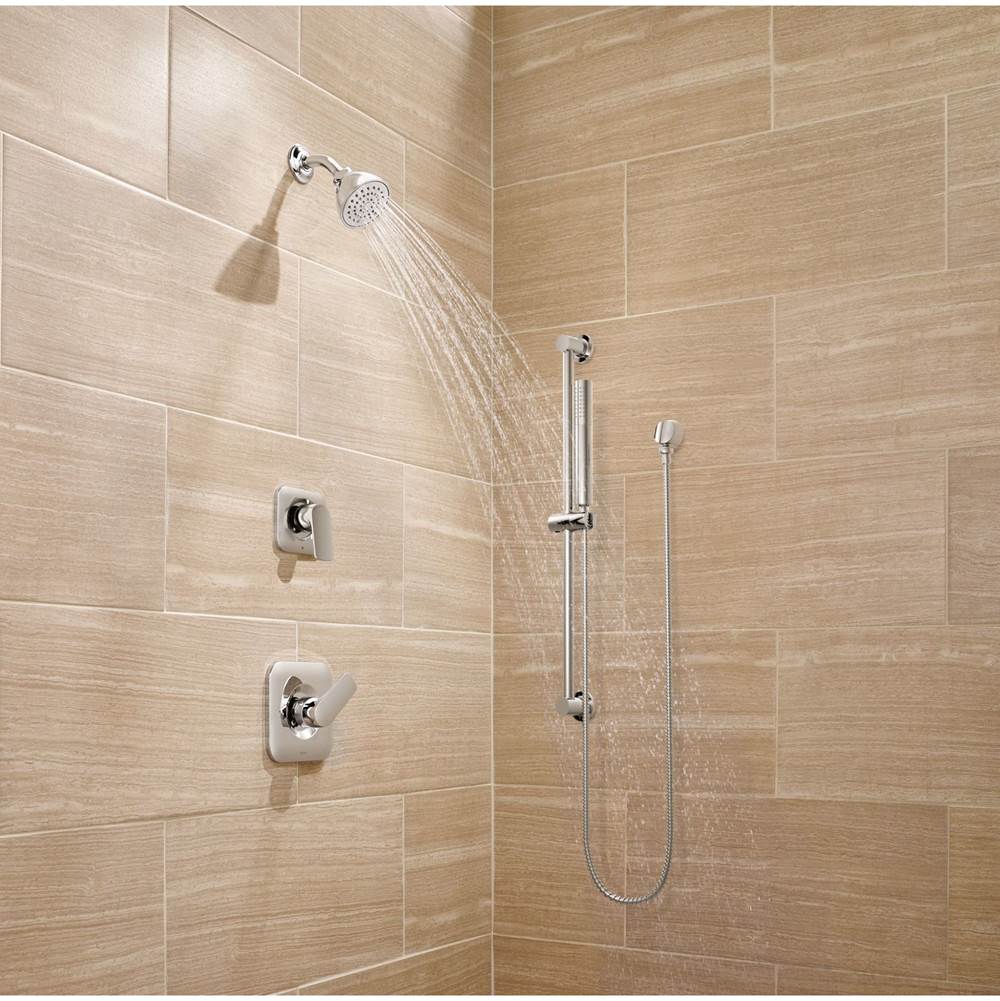 Round Drop Ell Handheld Shower Wall Connector, Chrome