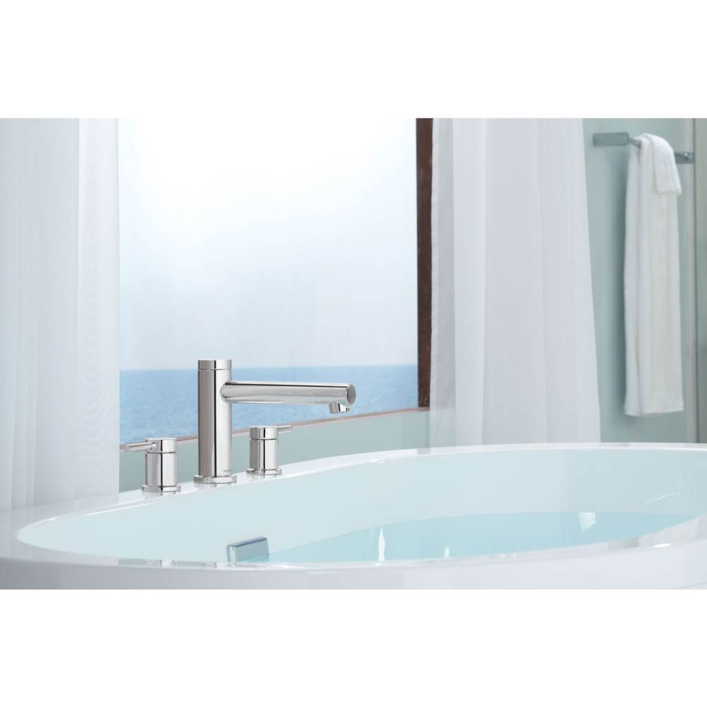 Align 2-Handle Deck Mount Roman Tub Faucet Trim Kit with Hand shower in Chrome (Valve Sold Separately)