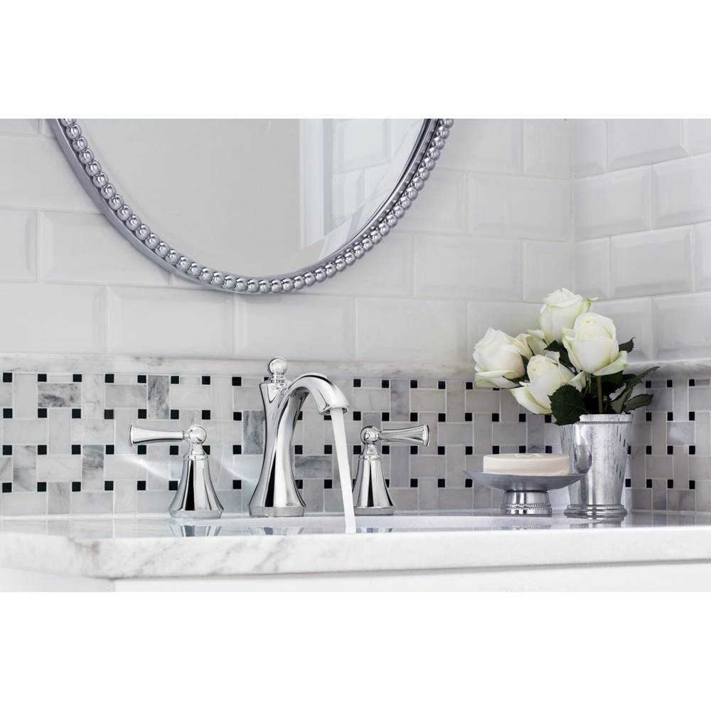 Wynford 8 in. Widespread 2-Handle High-Arc Bathroom Faucet with Lever Handles in Chrome (Valve Sold Separately)
