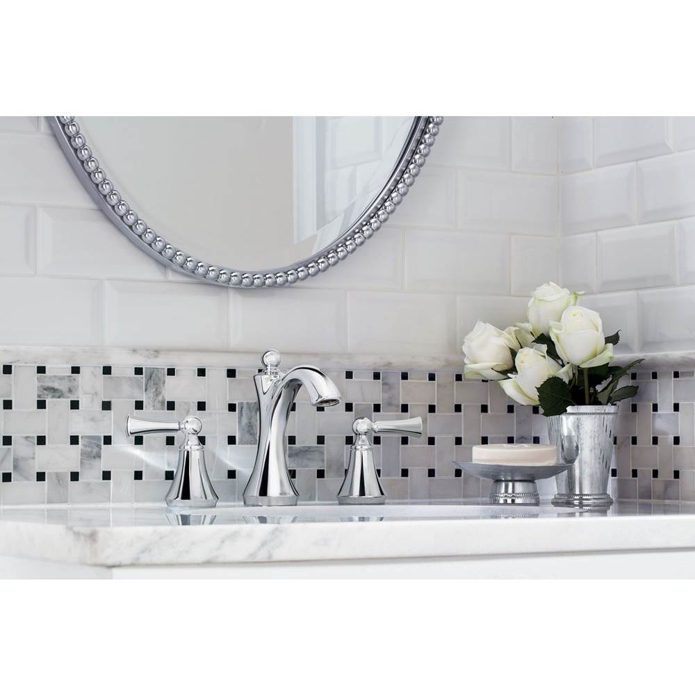 Wynford 8 in. Widespread 2-Handle High-Arc Bathroom Faucet with Lever Handles in Chrome (Valve Sold Separately)