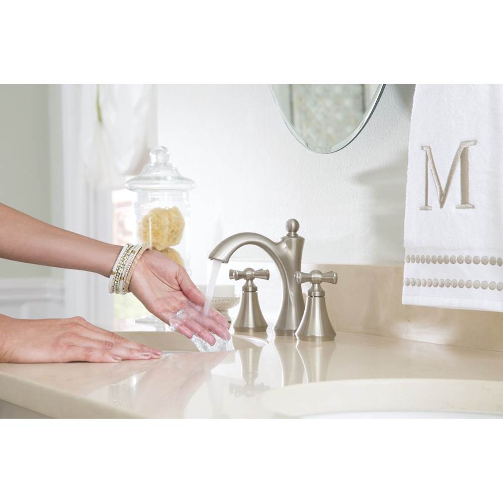 Wynford 8 in. Widespread 2-Handle High-Arc Bathroom Faucet with Cross Handles in Chrome (Valve Sold Separately)