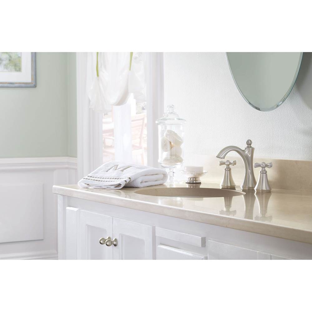 Wynford 8 in. Widespread 2-Handle High-Arc Bathroom Faucet with Cross Handles in Chrome (Valve Sold Separately)