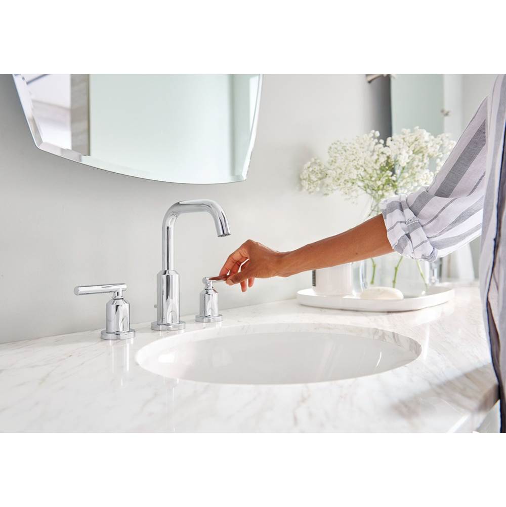 Gibson Two-Handle 8-Inch Widespread High Arc Modern Bathroom Sink Faucet, Valve Required, Chrome