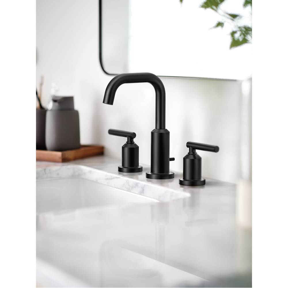 Gibson Two-Handle 8-Inch Widespread High Arc Modern Bathroom Sink Faucet, Valve Required, Chrome