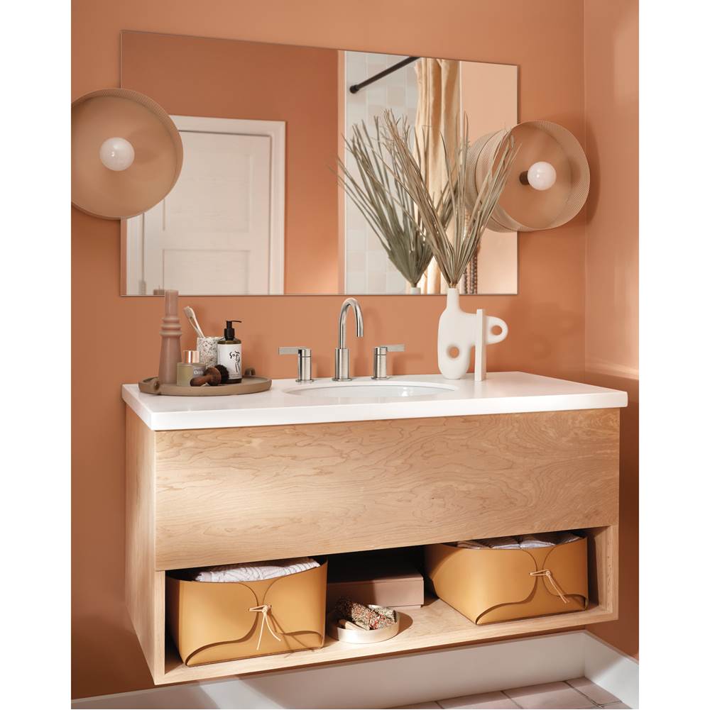 Cia 8 in. Widespread 2-Handle High-Arc Bathroom Faucet Trim Kit in Chrome (Valve Sold Separately)