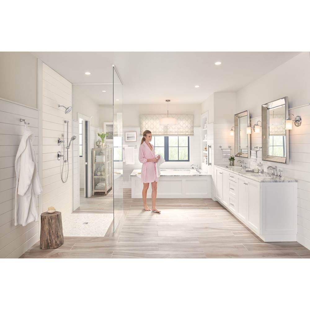 Belfield 2-Handle Deck-Mount Roman Tub Faucet with Handshower in Chrome (Valve Sold Separately)