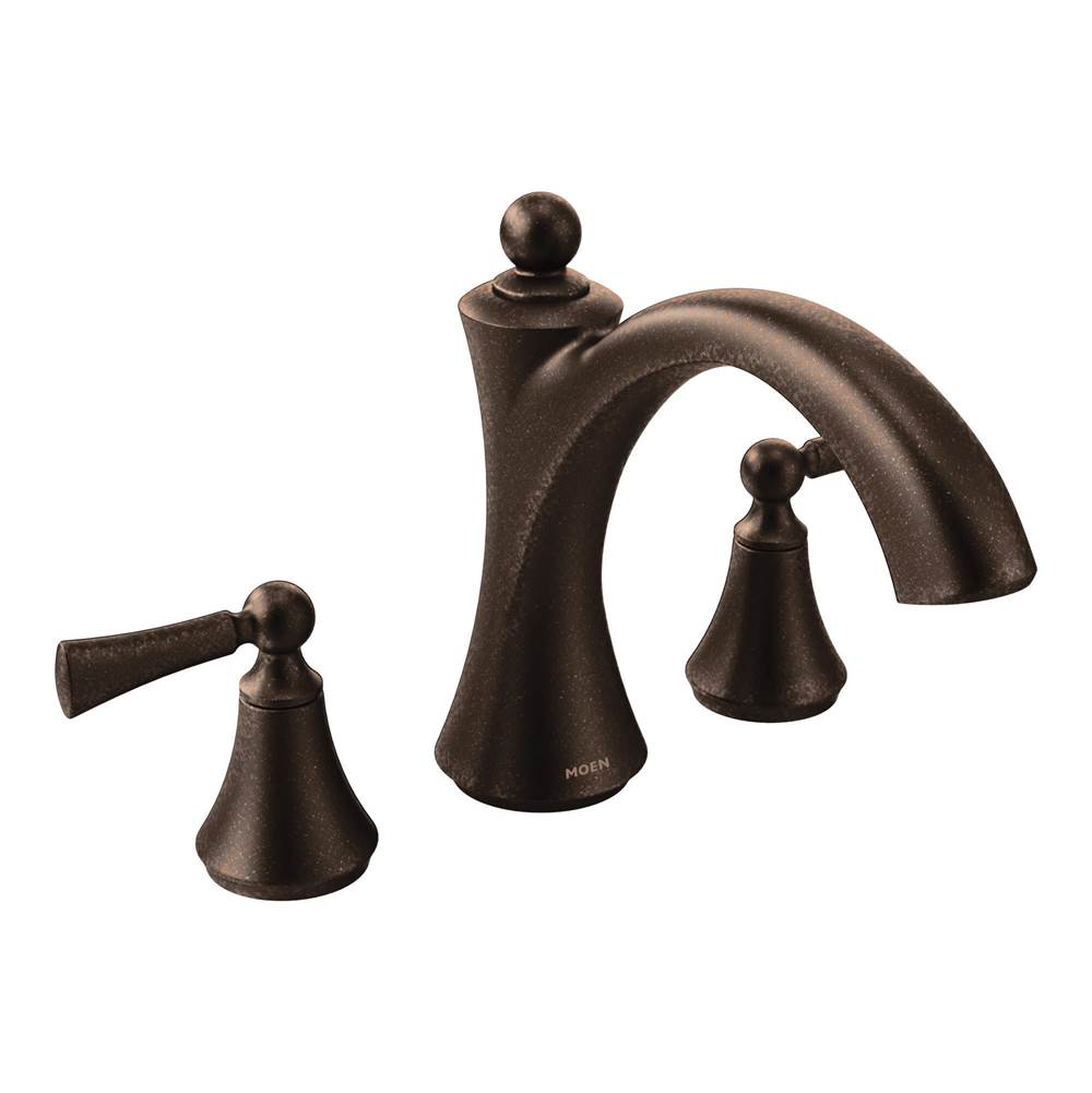 Wynford 2-Handle Deck-Mount High-Arc Roman Tub Faucet Trim Kit with Lever Handles in Chrome (Valve Sold Separately)
