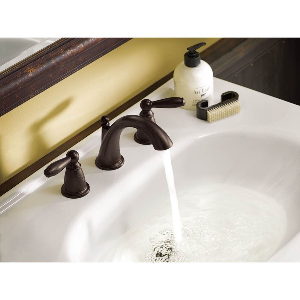 Brantford 8 in. Widespread 2-Handle High-Arc Bathroom Faucet Trim Kit in Chrome (Valve Sold Separately)