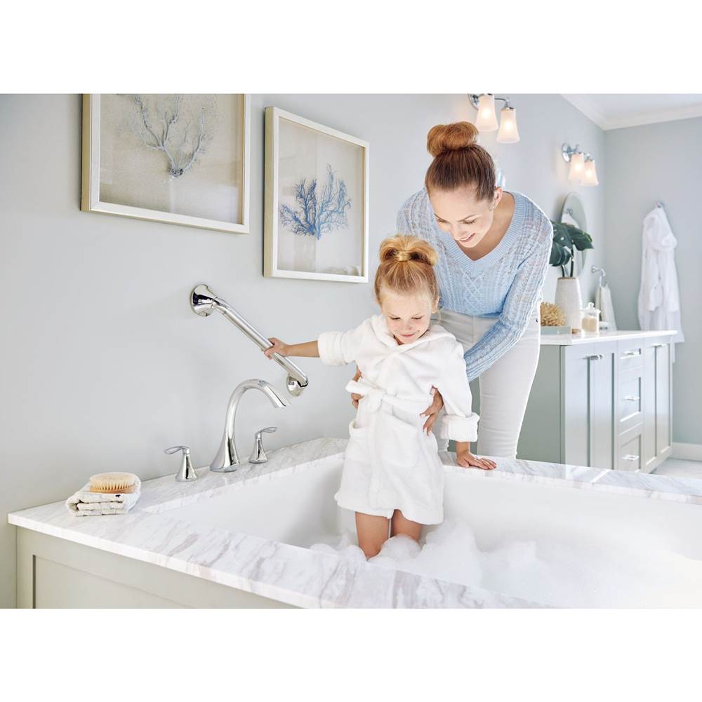 Eva 2-Handle Deck-Mount Roman Tub Faucet Trim Kit in Chrome (Valve Sold Separately)
