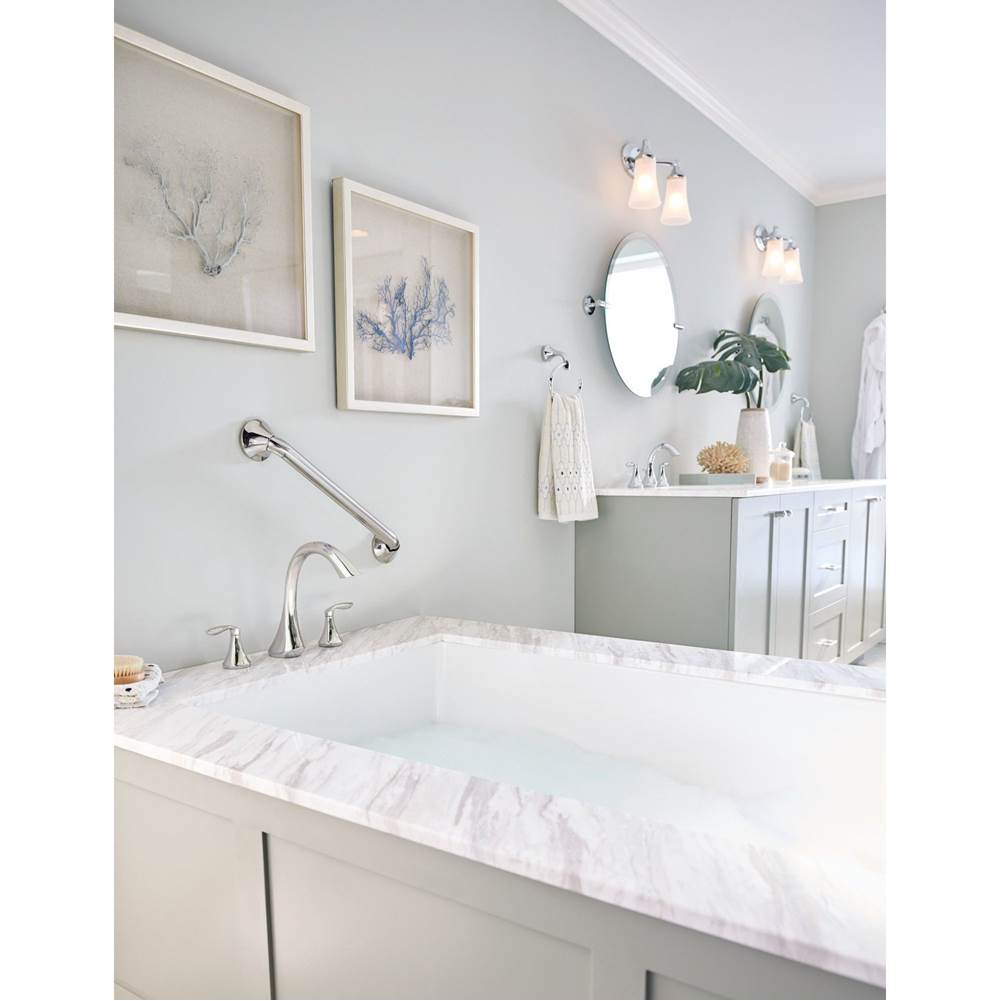 Eva 2-Handle Deck-Mount Roman Tub Faucet Trim Kit in Chrome (Valve Sold Separately)