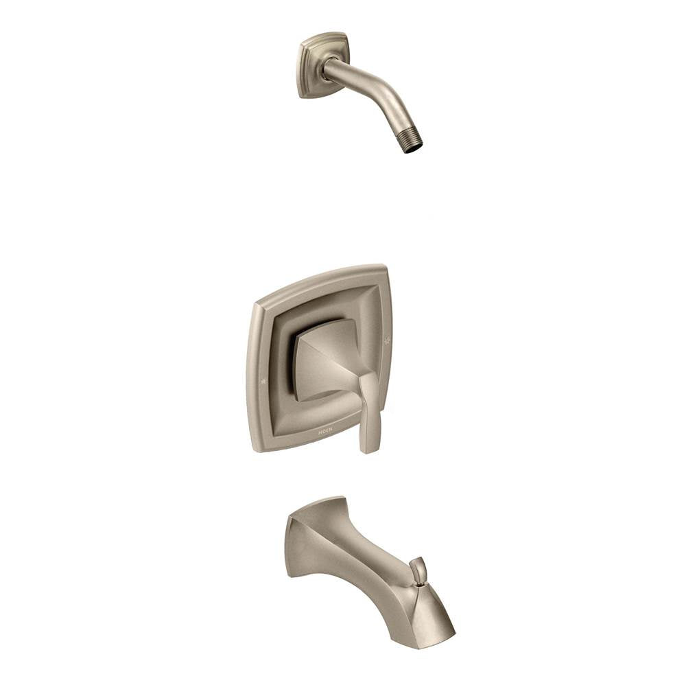 Moen - Voss Tub Shower Faucet, Brushed Nickel - Brushed Nickel