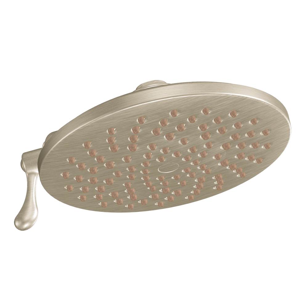 Moen - Velocity 8-Inch Eco-Performance Two-Function Rainshower Showerhead with Immersion Technology at 2.0 GPM Flow Rate, Brushed Nickel - Brushed Nickel