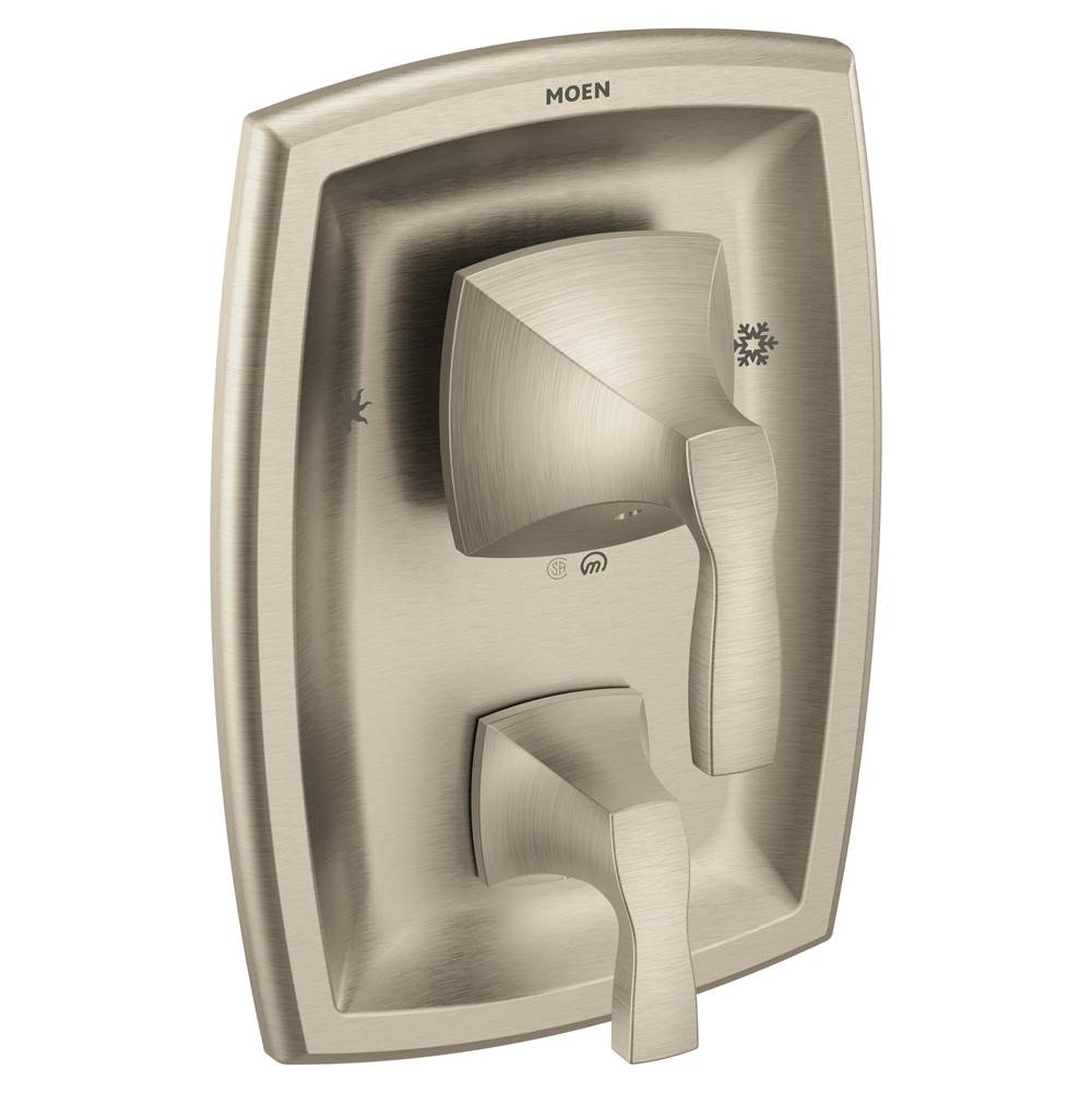 Moen - Voss Posi-Temp with Built-in 3-Function Transfer Valve Trim Kit, Valve Required, Brushed Nickel - Brushed Nickel