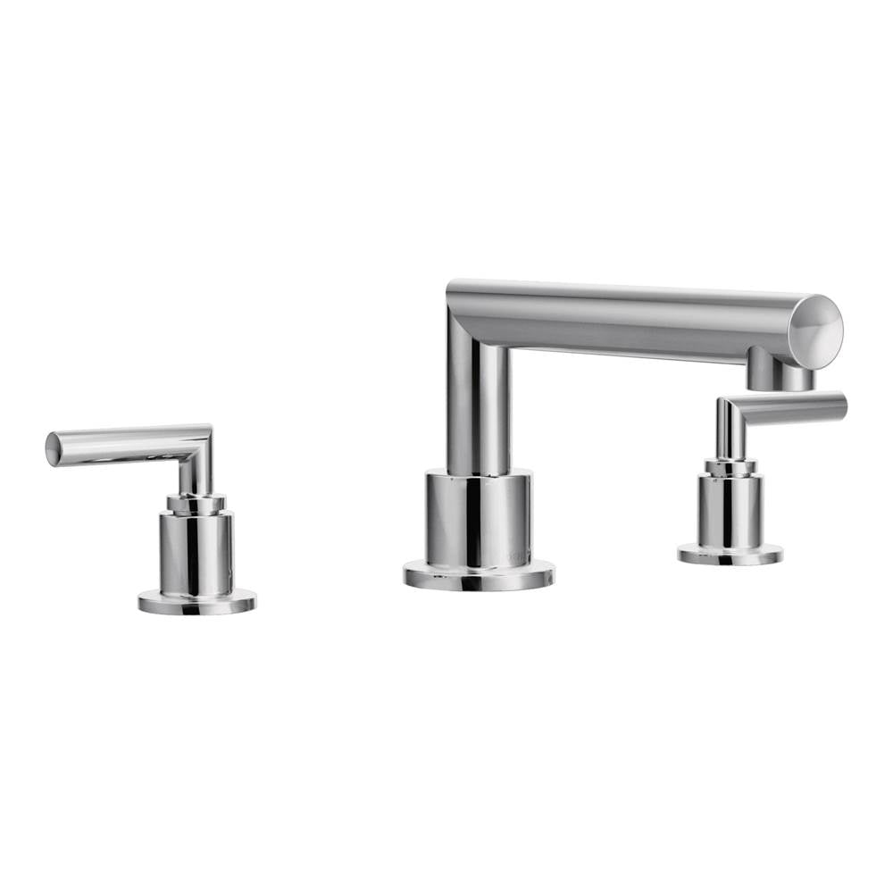 Moen - Arris 2-Handle Deck-Mount High-Arc Roman Tub Faucet Trim Kit in Chrome (Valve Sold Separately) - Chrome