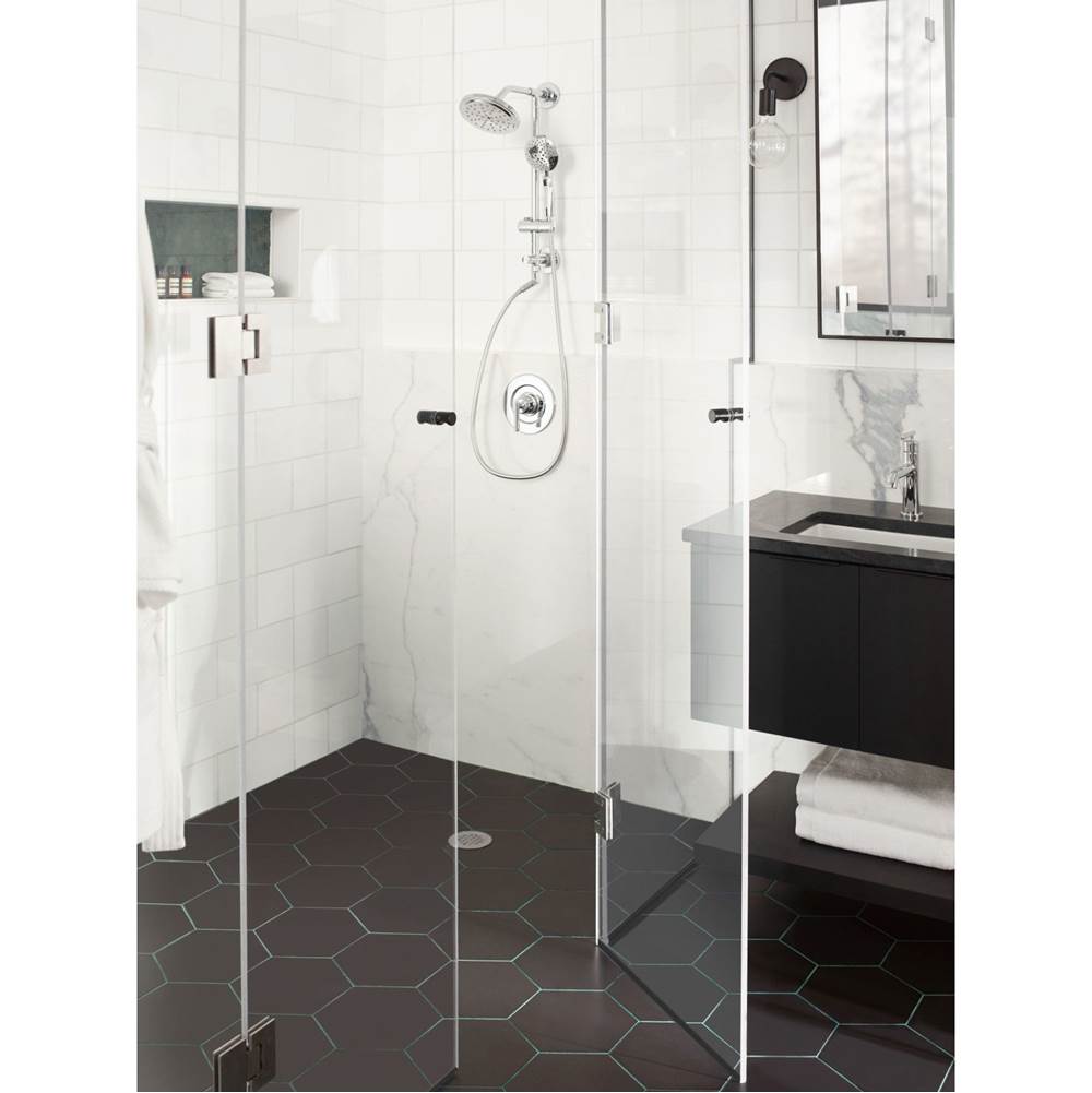 Shower Rail System with 2-Function Diverter in Chrome (Valve Sold Separately)