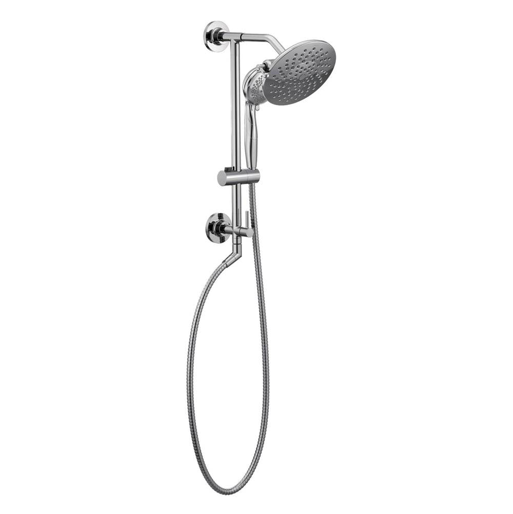 Velocity Two-Function 8-Inch Diameter Eco-Performance Rainshower Showerhead, Chrome