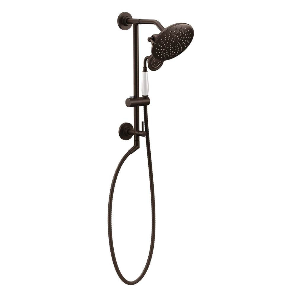 Shower Rail System with 2-Function Diverter in Chrome (Valve Sold Separately)