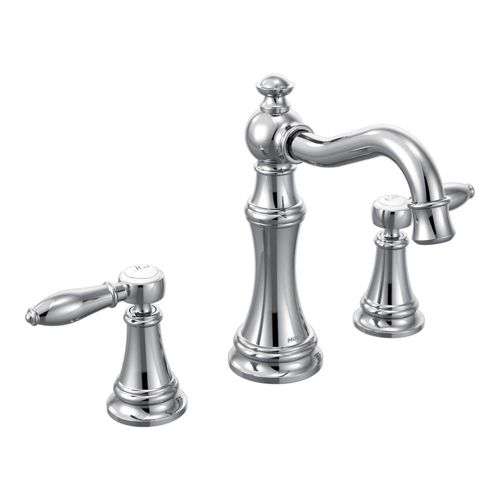 Weymouth 8 in. Widespread 2-Handle High-Arc Bathroom Faucet Trim Kit in Chrome (Valve Sold Separately)