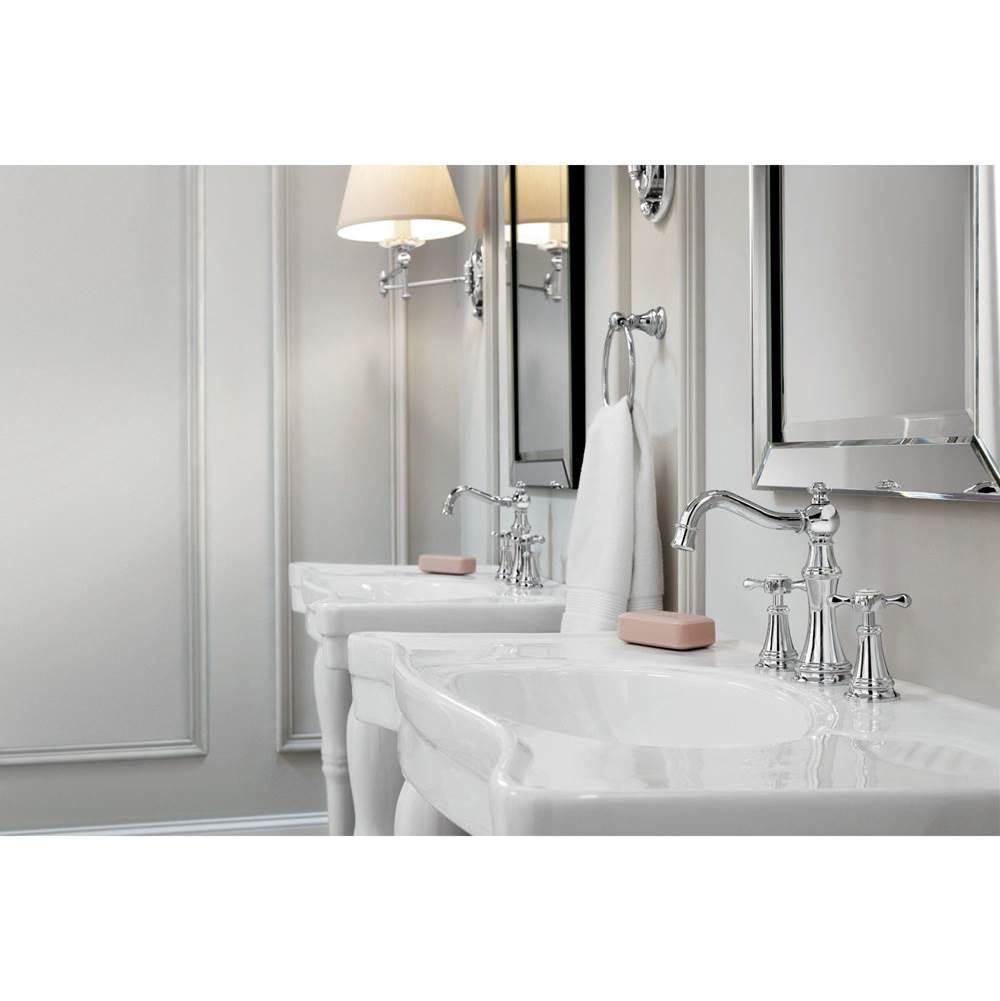 Weymouth 8 in. Widespread 2-Handle High-Arc Bathroom Faucet Trim Kit in Chrome (Valve Sold Separately)