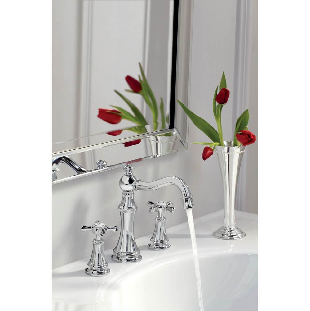Weymouth 8 in. Widespread 2-Handle High-Arc Bathroom Faucet Trim Kit in Chrome (Valve Sold Separately)