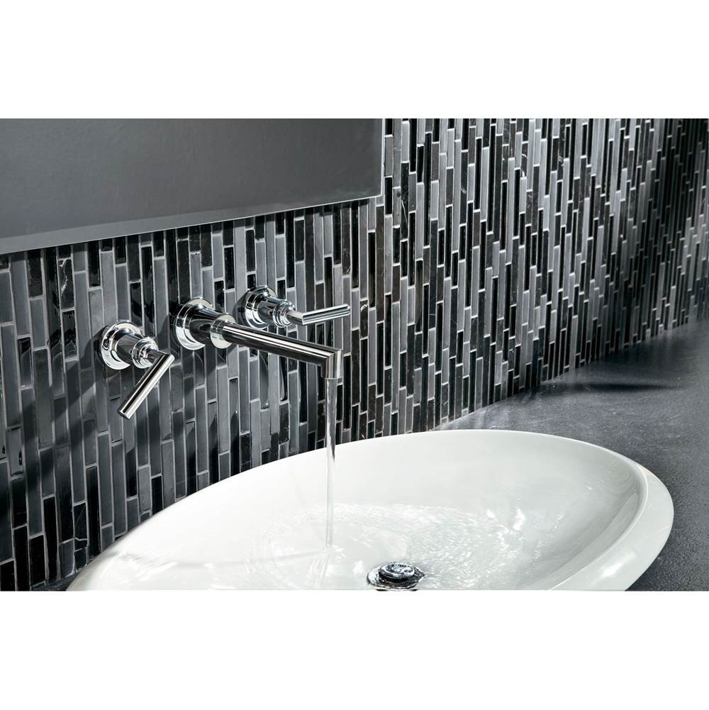 Arris Wall Mount 2-Handle Low-Arc Bathroom Faucet Trim Kit in Chrome (Valve Sold Separately)