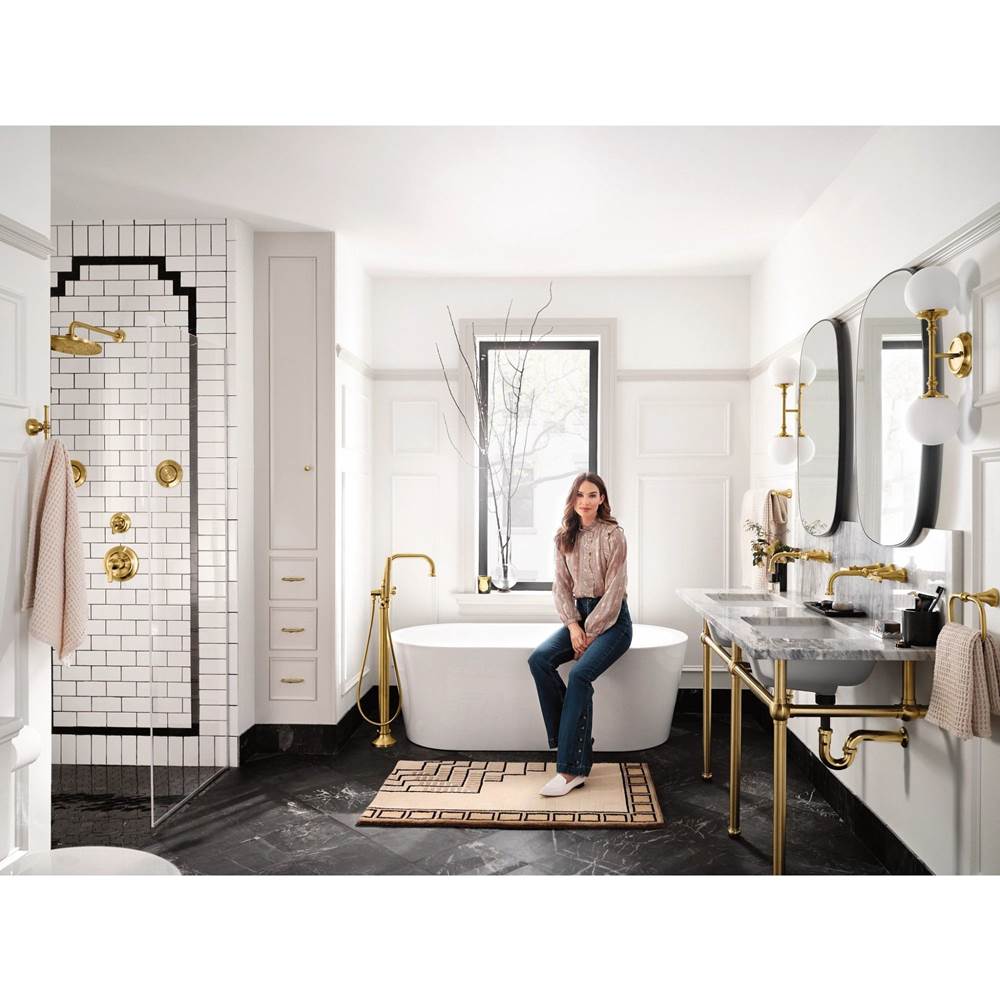 Colinet One-Handle Freestanding Floor Mount Tub Filler with Handshower in Chrome