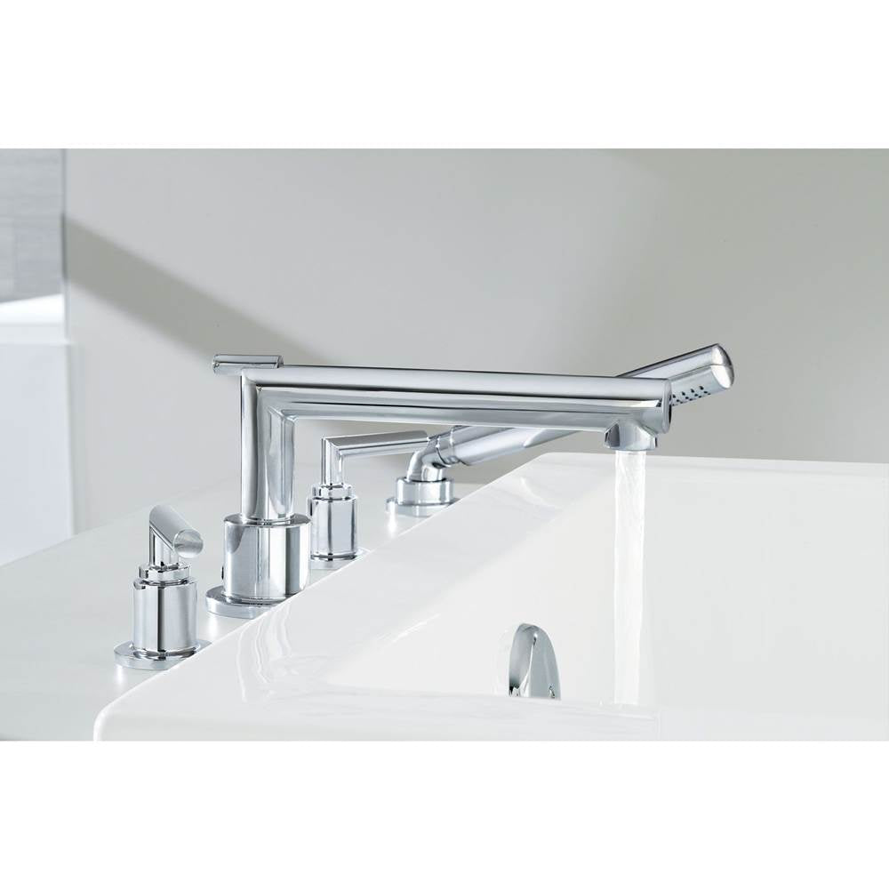 Arris 2-Handle Deck-Mount High-Arc Roman Tub Faucet Trim Kit in Chrome (Valve Sold Separately)
