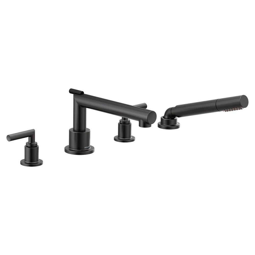 Arris 2-Handle Deck-Mount High-Arc Roman Tub Faucet Trim Kit with Hand Shower in Chrome (Valve Sold Separately)