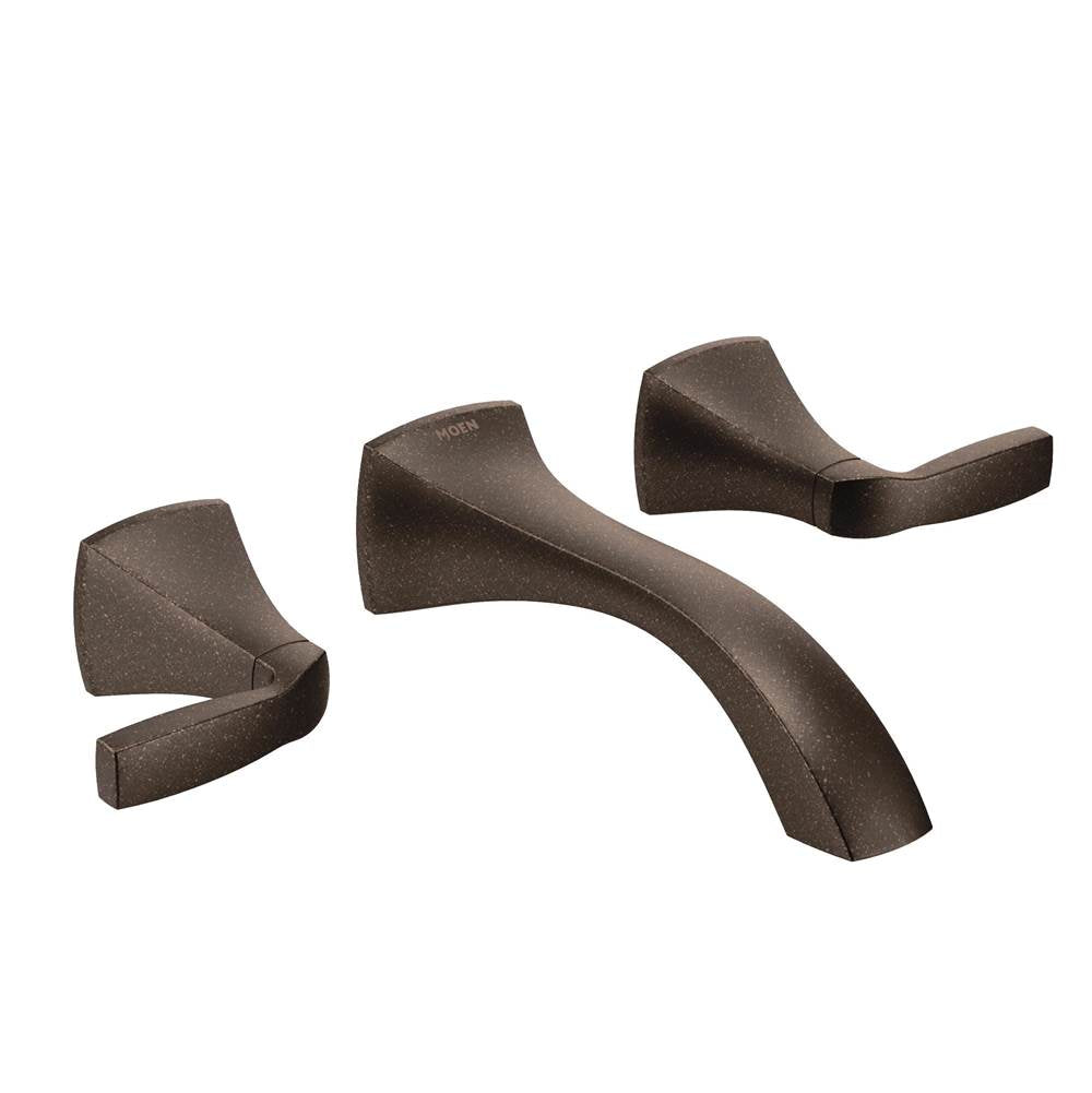 Moen - Voss Wall Mount 2-Handle Low-Arc Lavatory Faucet Trim Kit in Oil Rubbed Bronze (Valve Sold Separately) - Oil Rubbed Bronze