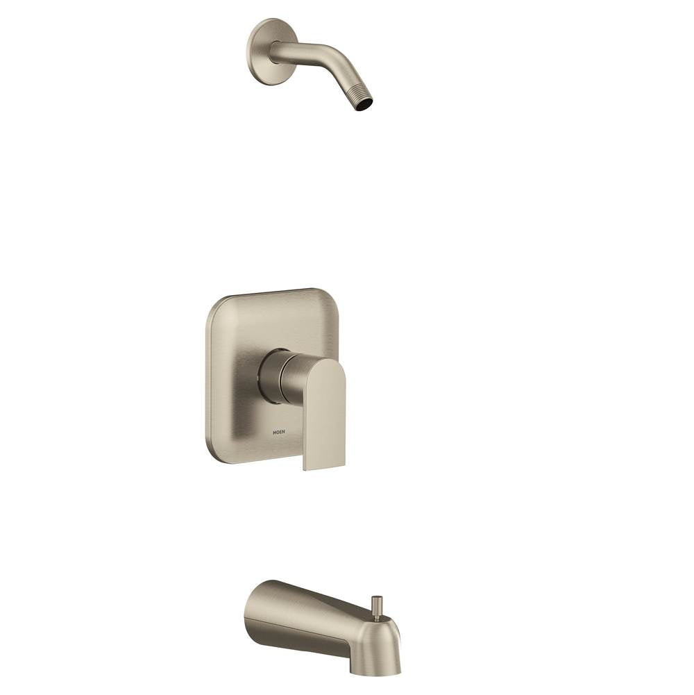 Moen - Genta M-CORE 2-Series 1-Handle Tub and Shower Trim Kit in Brushed Nickel (Valve Sold Separately) - Brushed Nickel