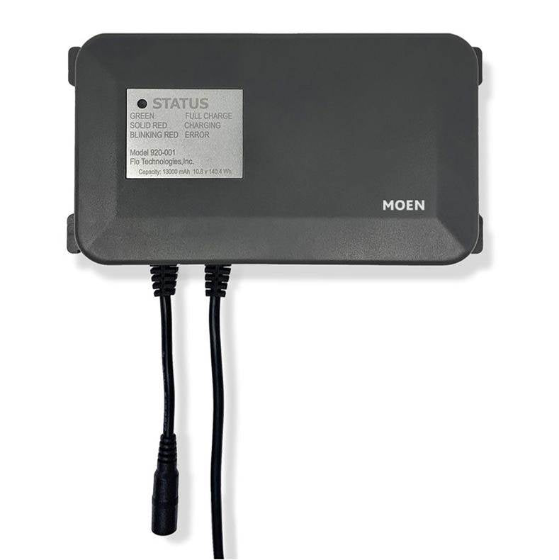 Moen - Flo Smart Water Monitor and Shutoff Lithium Ion Battery Backup with 6 Ft. Power Cord - Unfinished