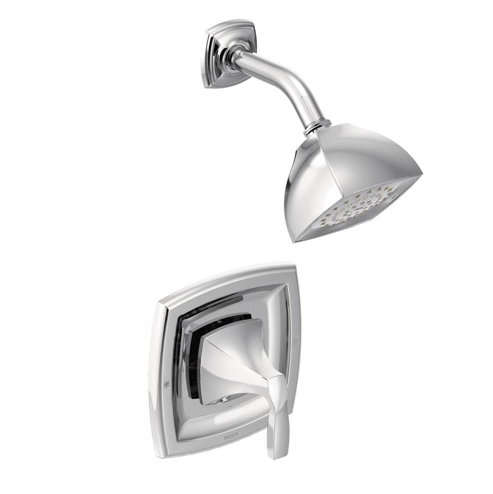 Moen - Voss Posi-Temp Single-Handle 1-Spray Shower Faucet Trim Kit in Chrome (Valve Sold Separately) - Chrome