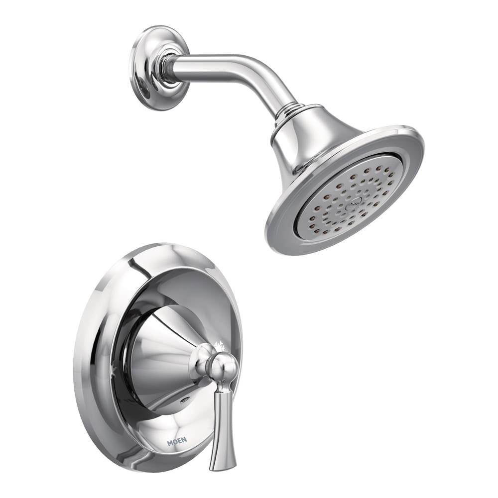 Moen - Wynford Single-Handle 1-Spray Posi-Temp Shower Faucet Trim Kit in Chrome (Valve Sold Separately) - Chrome