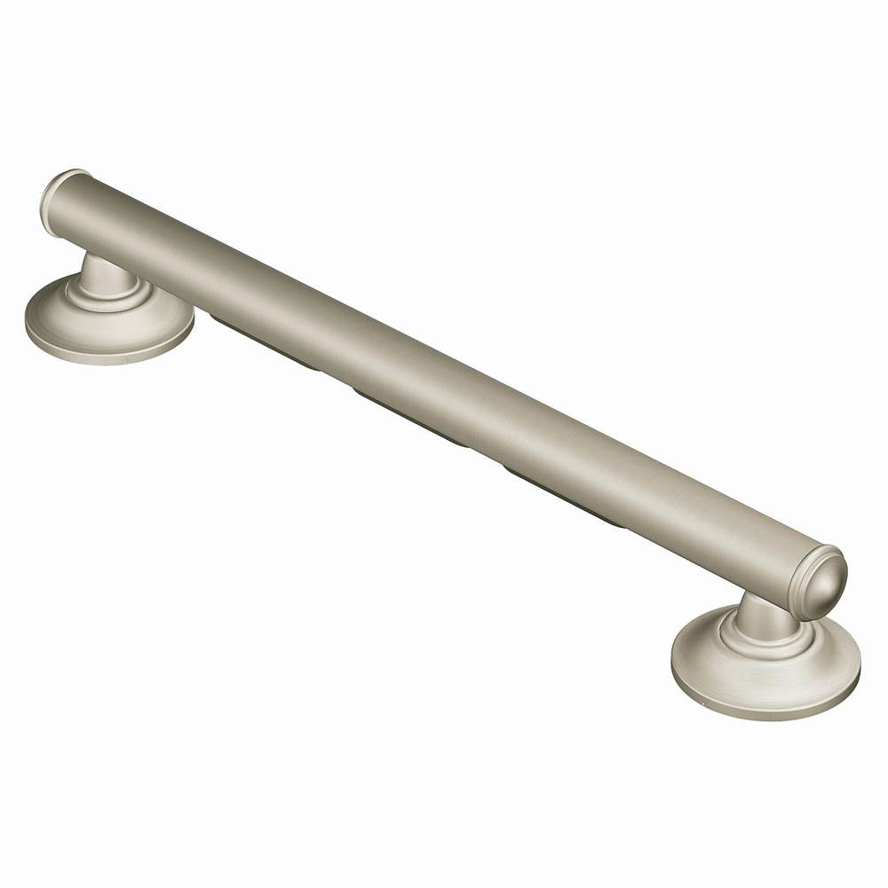 Moen - Brushed Nickel 16'' Designer Grab Bar - Brushed Nickel