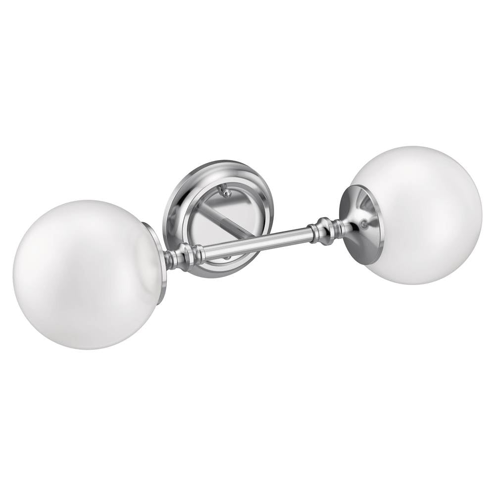 Moen - Chrome Two Globe Bath Light - Chrome
