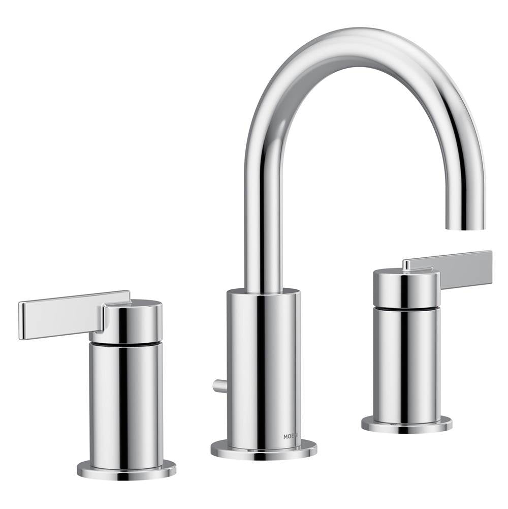 Moen - Cia 8 in. Widespread 2-Handle High-Arc Bathroom Faucet Trim Kit in Chrome (Valve Sold Separately) - Chrome