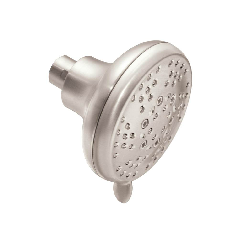Moen - 4-Inch Five-Function Eco-Performance Showerhead, Brushed Nickel - Brushed Nickel