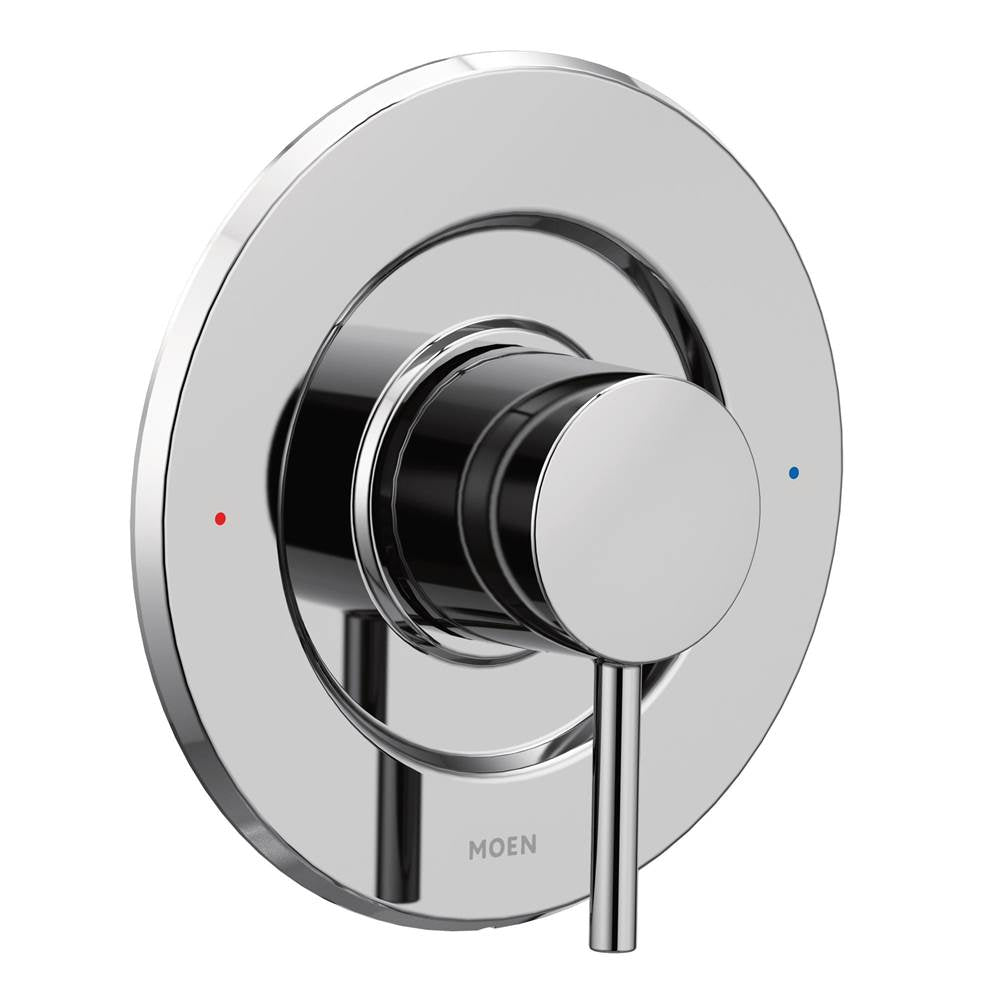 Moen - Align Posi-Temp Pressure Balancing Modern Tub and Shower Valve Trim Kit Valve Required, Chrome - Chrome