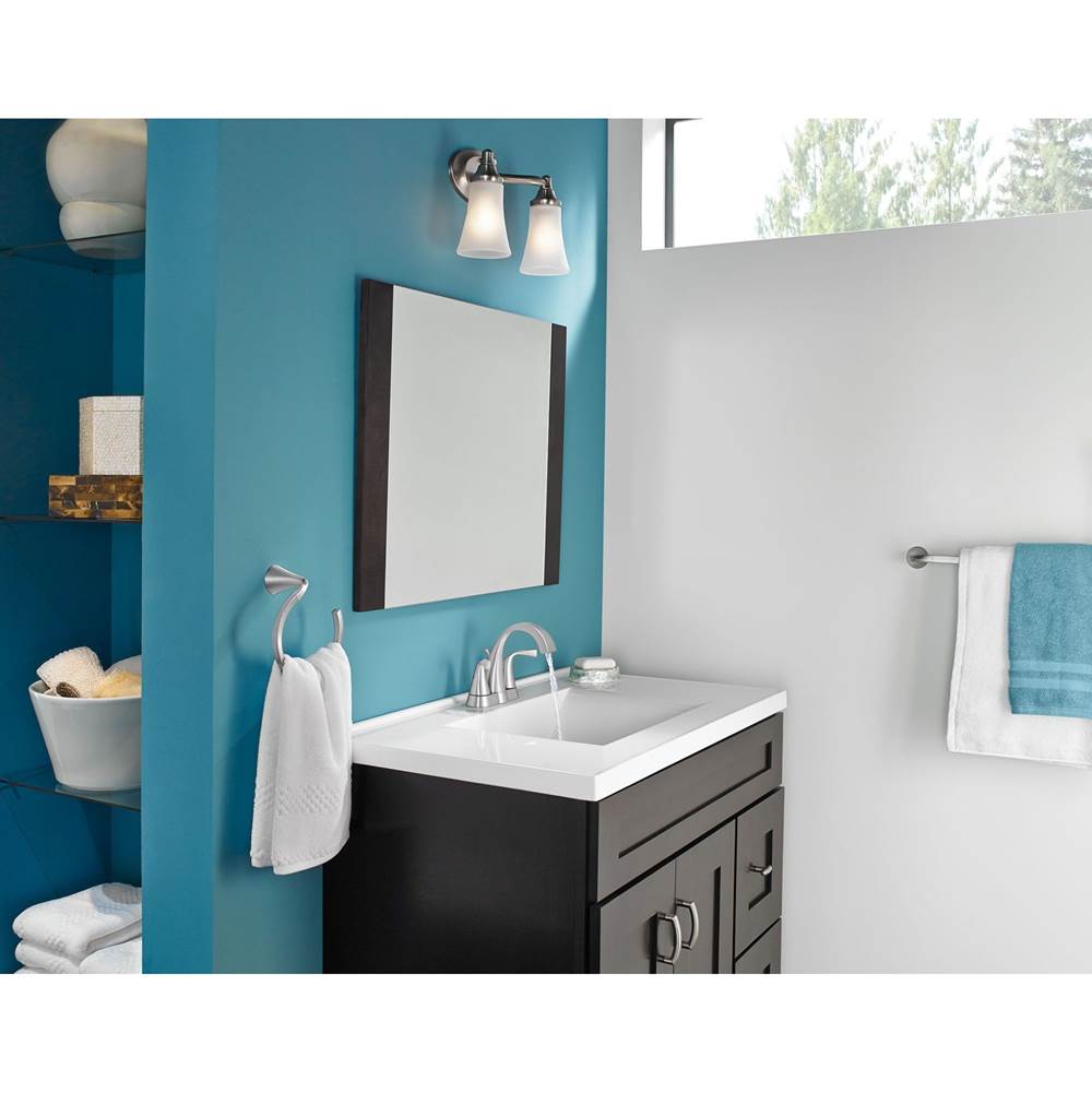 Brushed Nickel Two Globe Bath Light