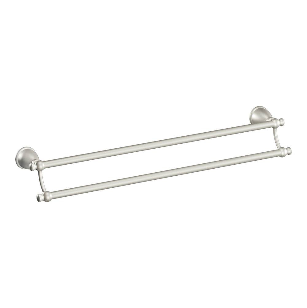 Brushed Nickel 24'' Double Towel Bar