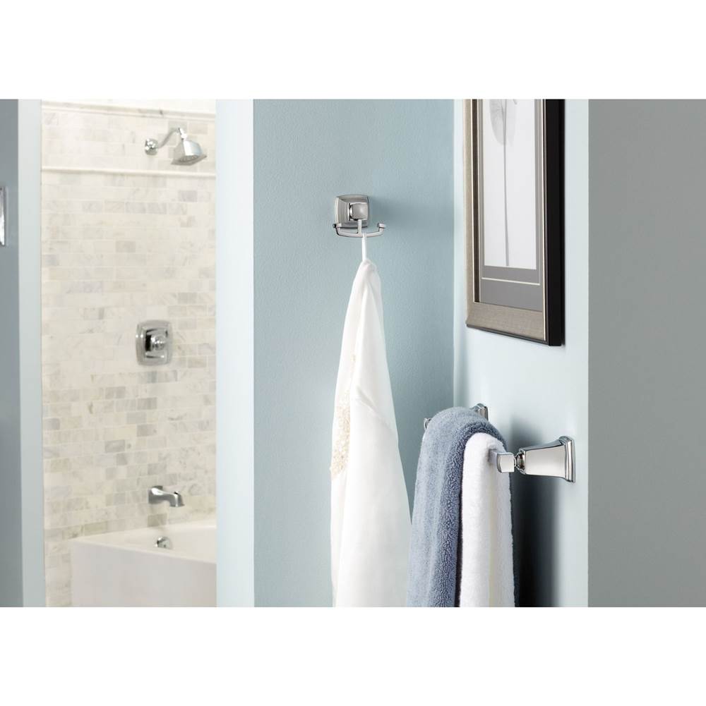 Brushed Nickel Double Robe Hook