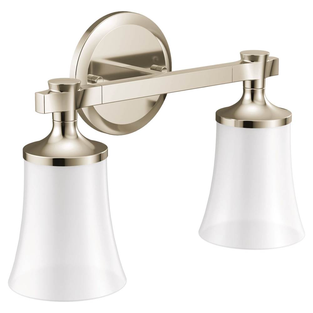 Brushed Gold Two Globe Bath Light