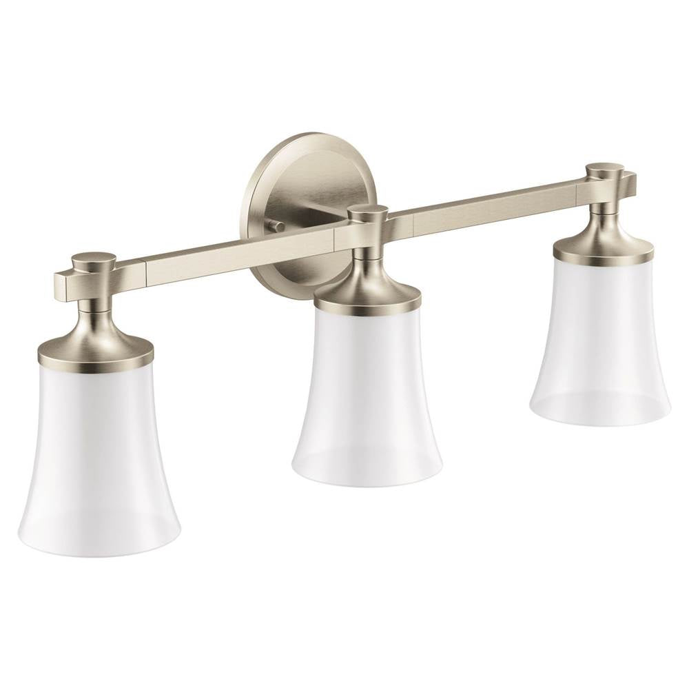 Brushed Gold Three Globe Bath Light