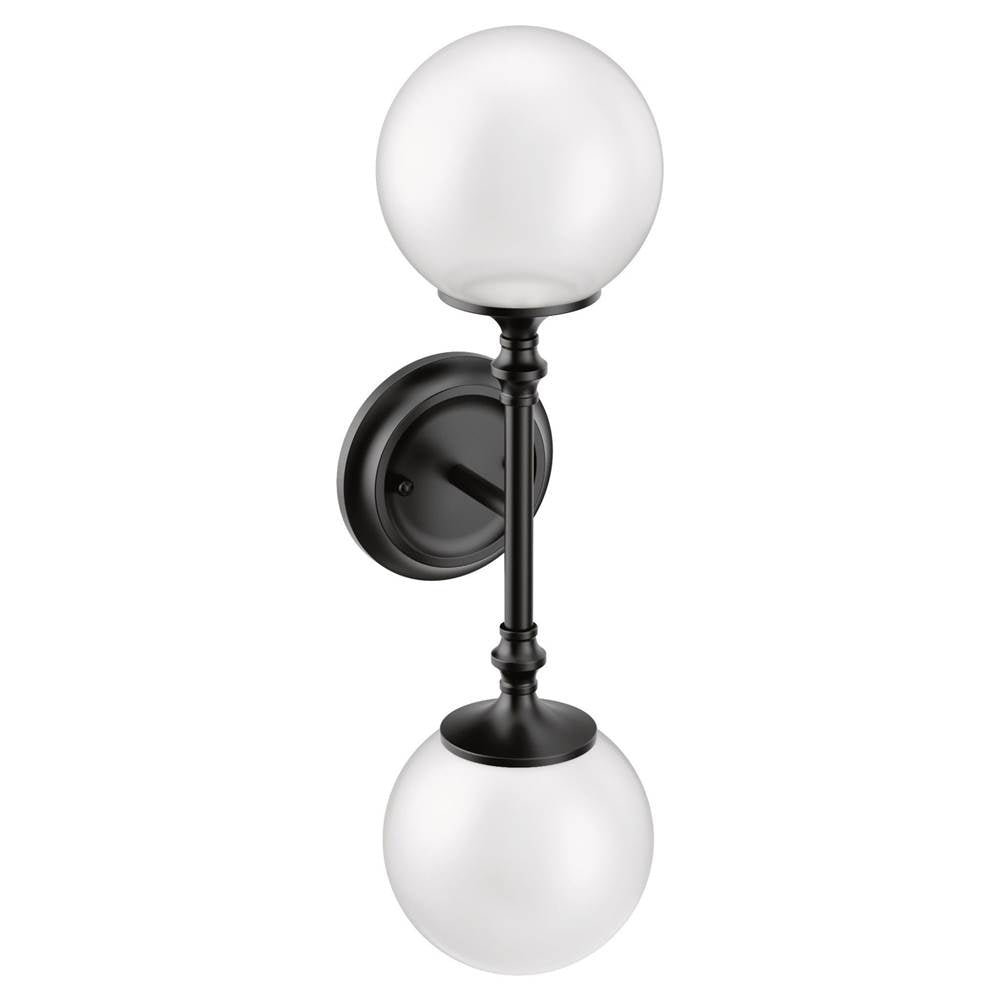 Brushed Gold Two Globe Bath Light