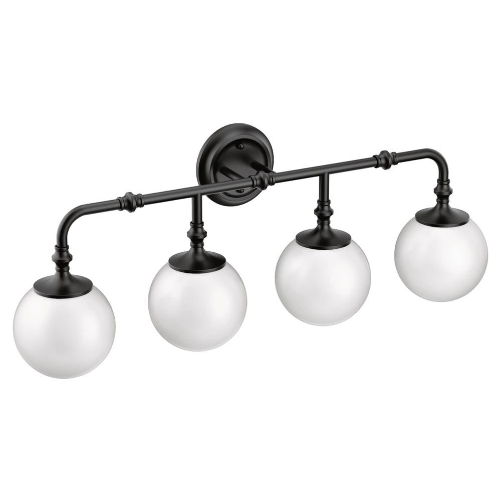 Brushed Gold Four Globe Bath Light