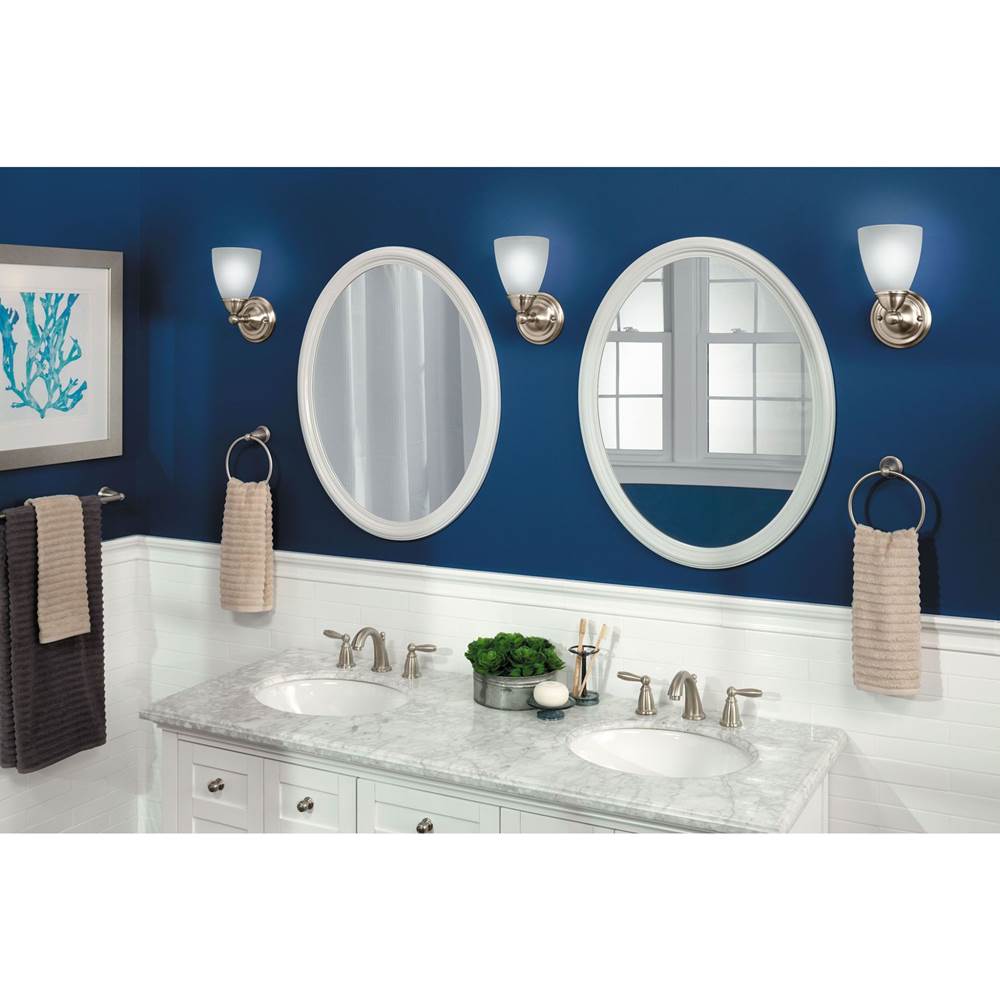 Brushed Nickel One Globe Bath Light