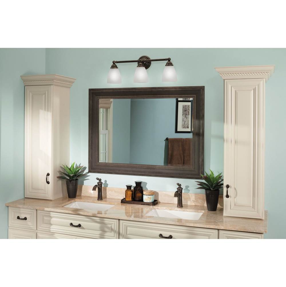Brushed Nickel Three Globe Bath Light