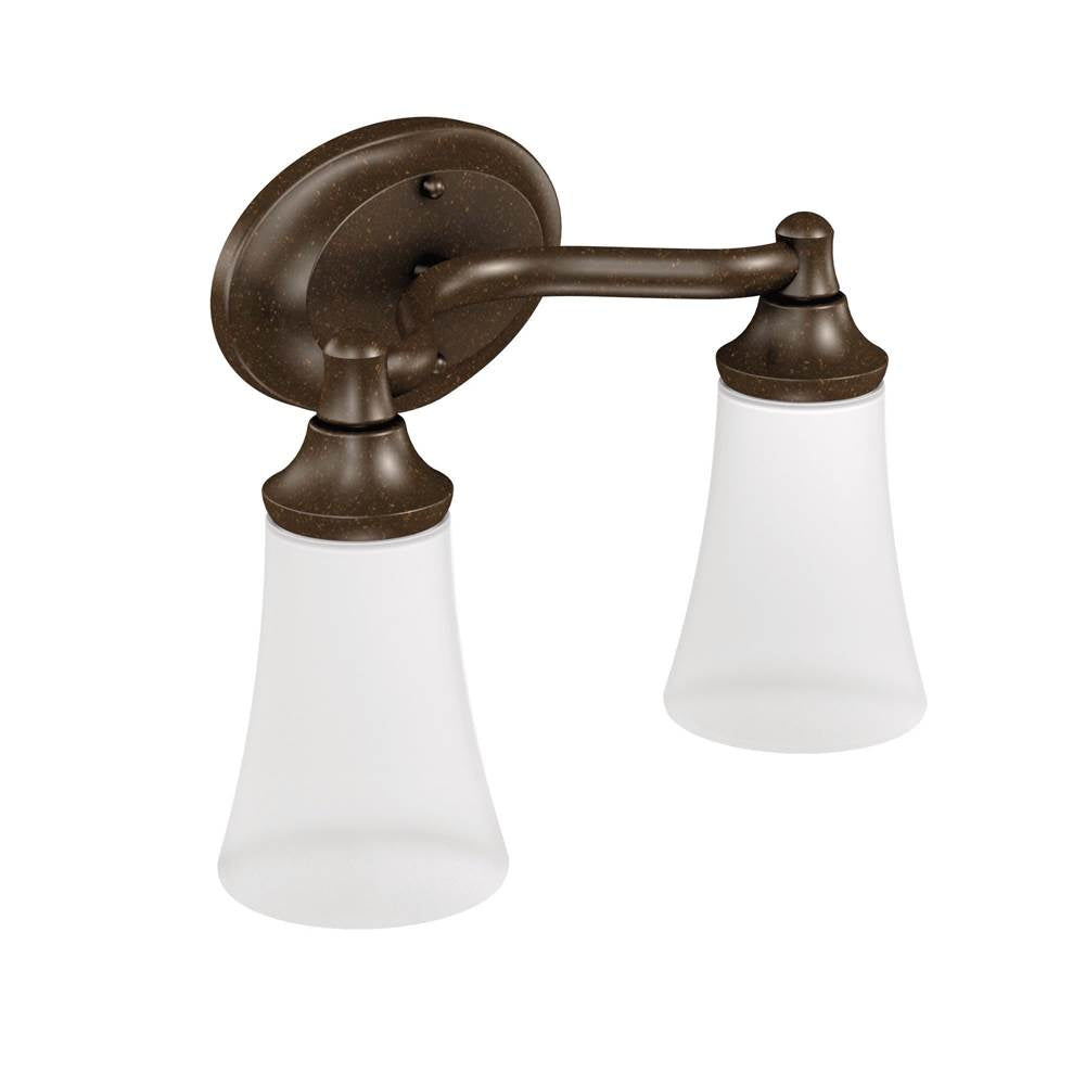 Brushed Nickel Two Globe Bath Light