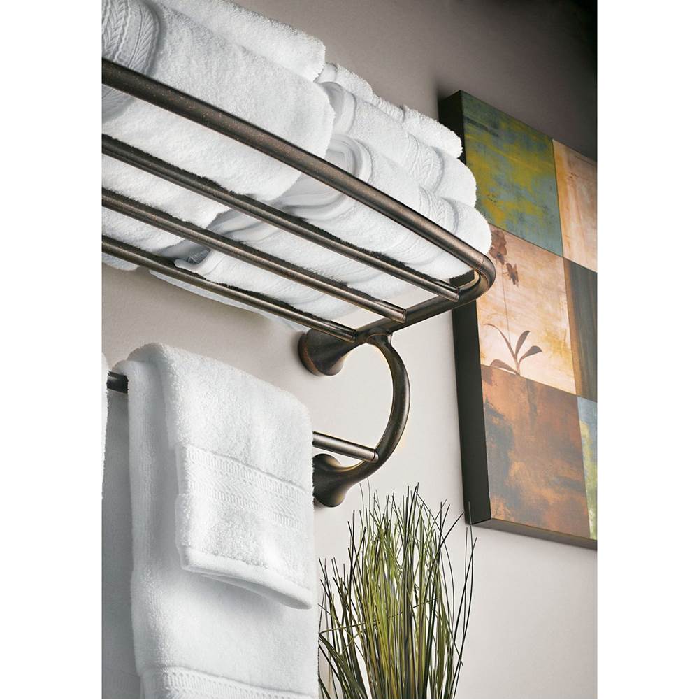 Brushed Nickel Towel Shelf