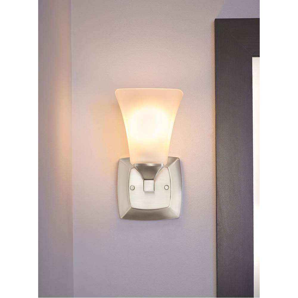 Brushed Gold One Globe Bath Light